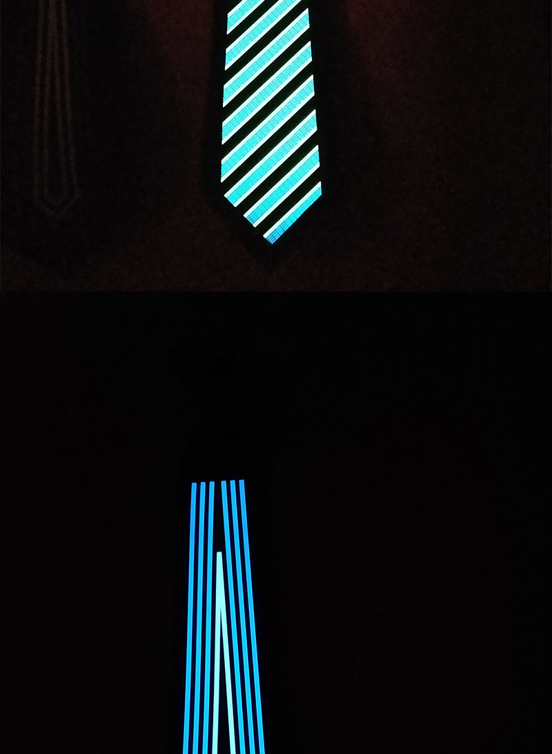 EL发光领带 LED发光多色可选 夜场酒吧个性搭配狂欢舞会服饰装饰详情9