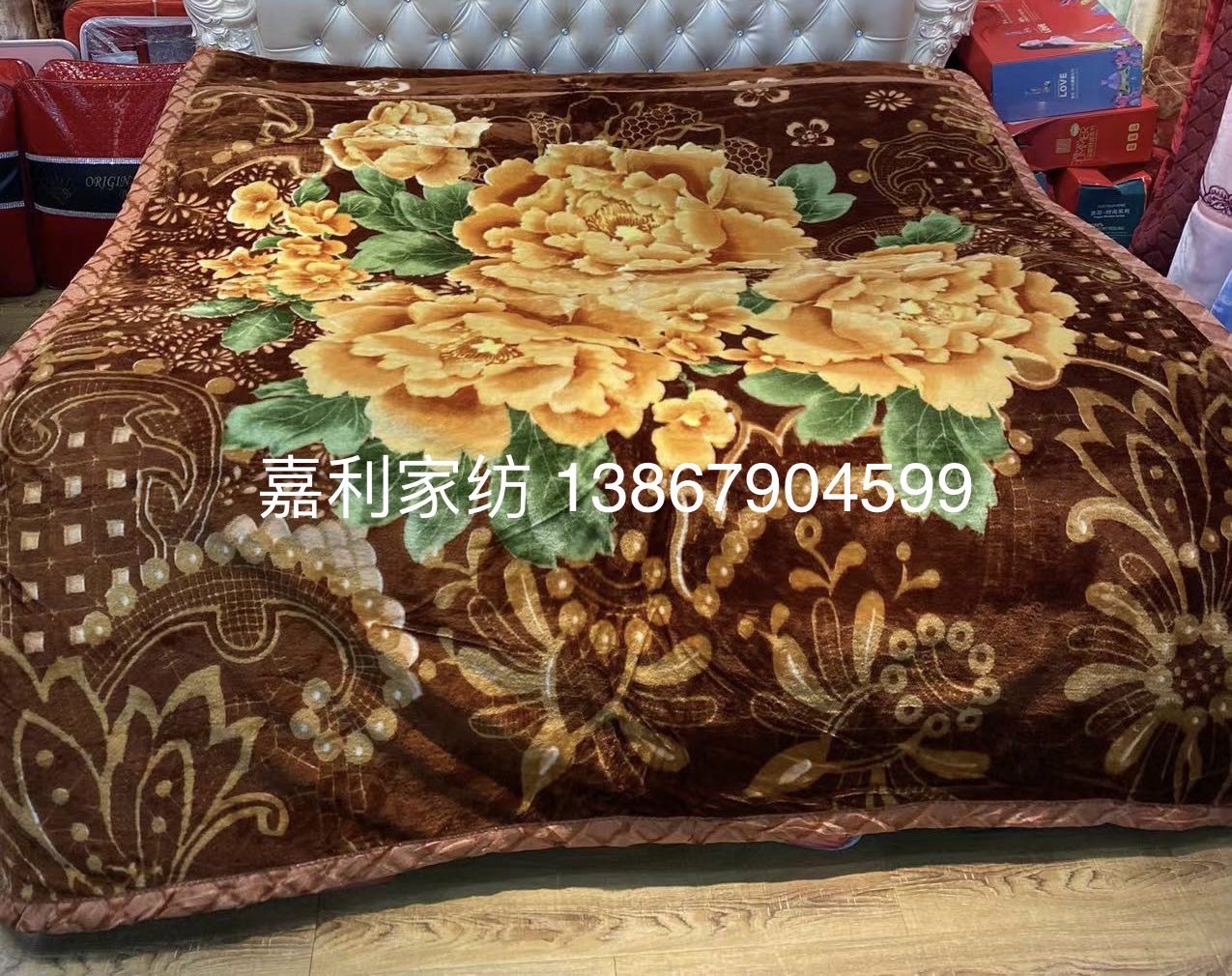 5Kg Raschel Blanket Flower Double Thickened Autumn And Winter Blanket Cover Blanket Wedding Blanket Group Purchase Gift Wholesale