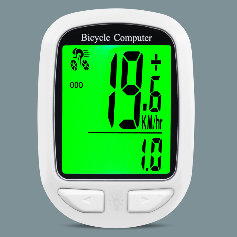 The YD100-A bicycle wireless speedometer features a large screen with both Chinese and English, wireless touch, backlight, and water resistance. It is a mountain bicycle speedometer, odometer, and speedometer Item Picture