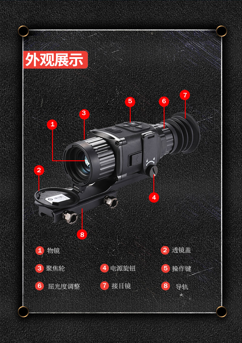Free Tiger Thermal Imaging TH25 single-barrel high-definition imager, video tape guide rail, night vision goggles pic 17