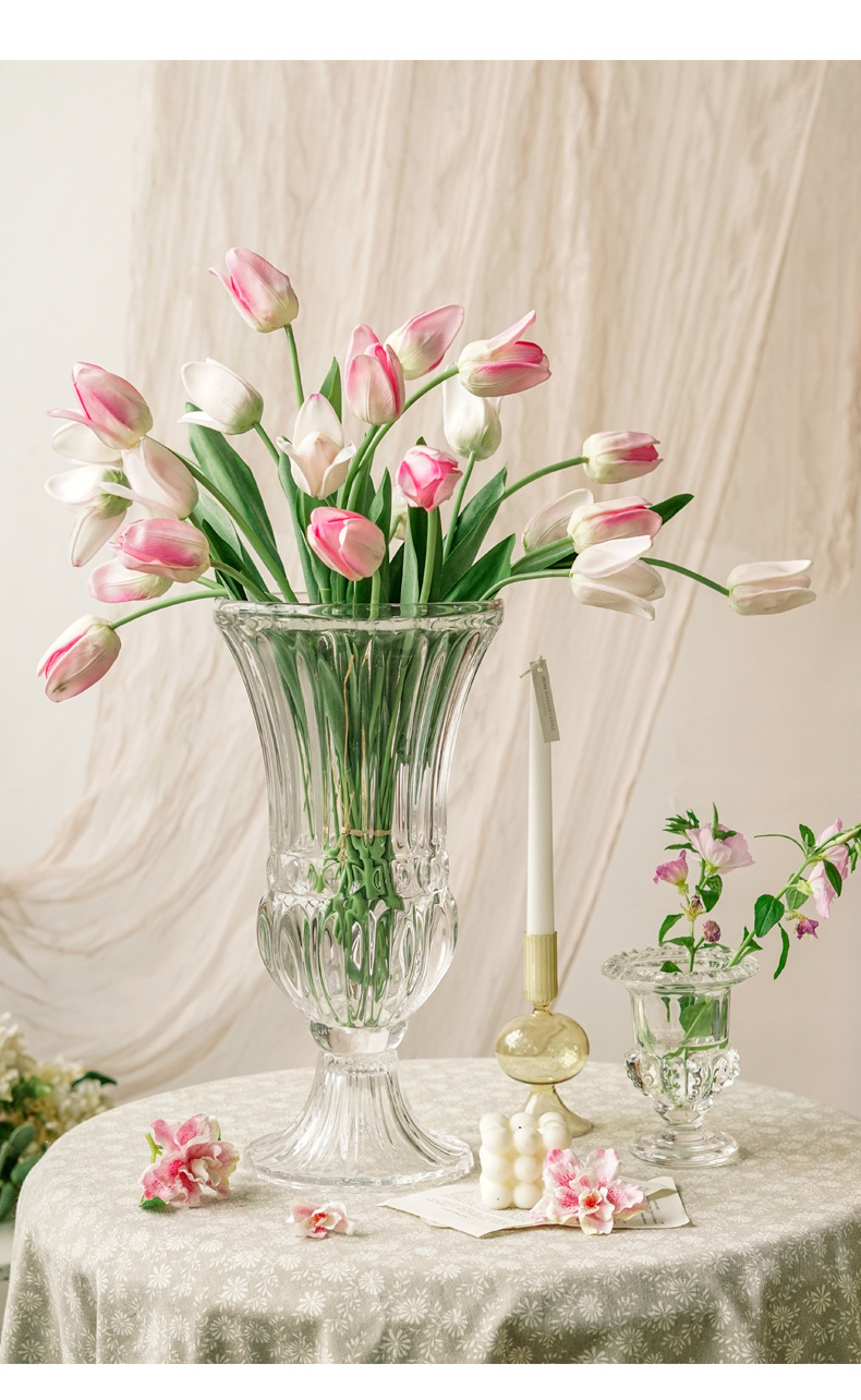 Yuxing Classic thickened transparent Glass Vase, European-style hydroponic flower home decoration, living room glass vase factory direct sales, wholesale and retail pic 10