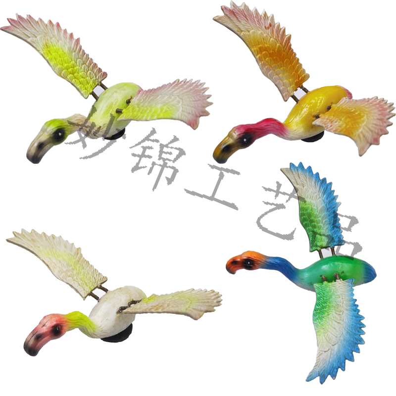 3D stereo color plastic refrigerator sticker 4 "Flamingo creative home background decoration arts and crafts ornaments thumbnail