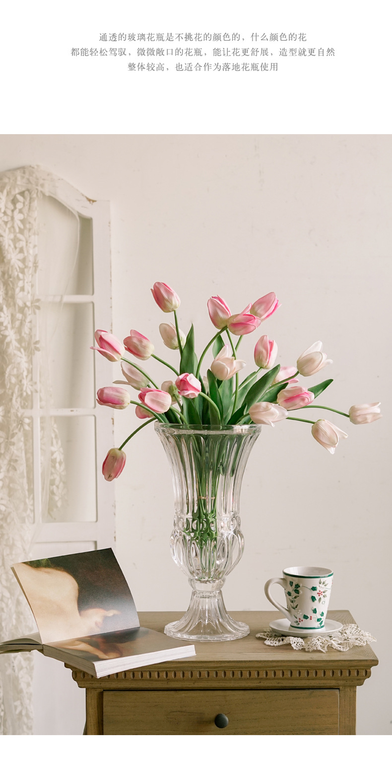 Yuxing Classic thickened transparent Glass Vase, European-style hydroponic flower home decoration, living room glass vase factory direct sales, wholesale and retail pic 12