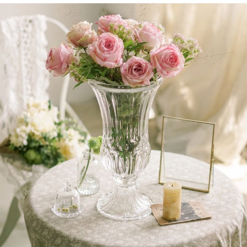 Yuxing Classic thickened transparent Glass Vase, European-style hydroponic flower home decoration, living room glass vase factory direct sales, wholesale and retail pic 3