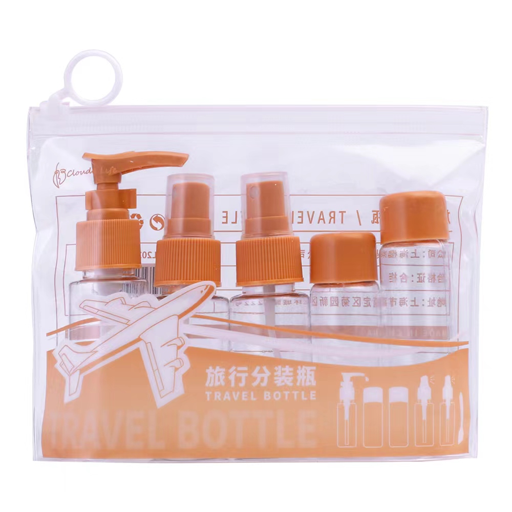 Portable travel Dispenser 7-piece wash & Care set Skin care sample dispenser lotion bottle thumbnail