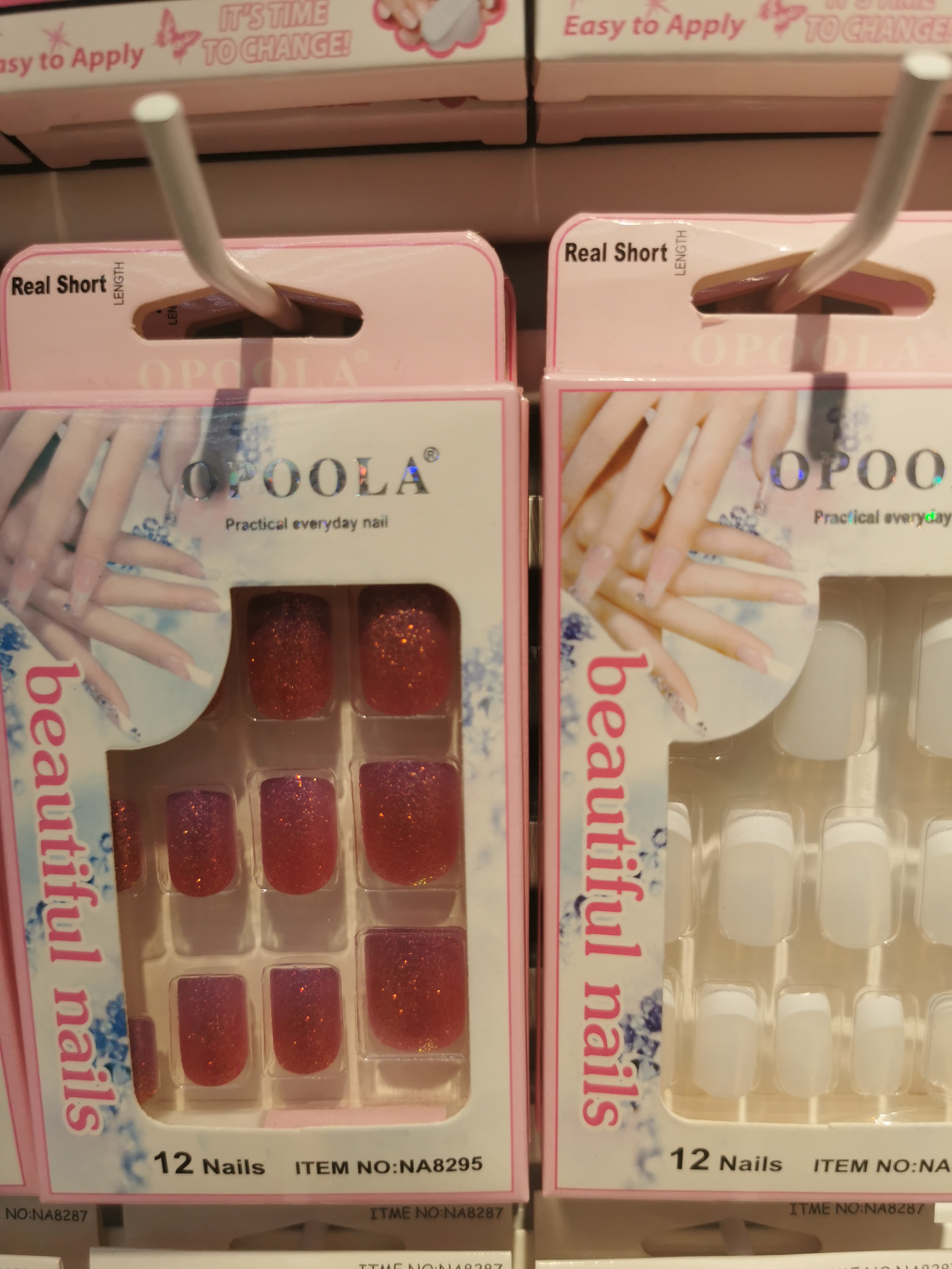 Na8295 Factory Direct Sales Color Short Nail 12 Detachable Wear Nail Art full figure