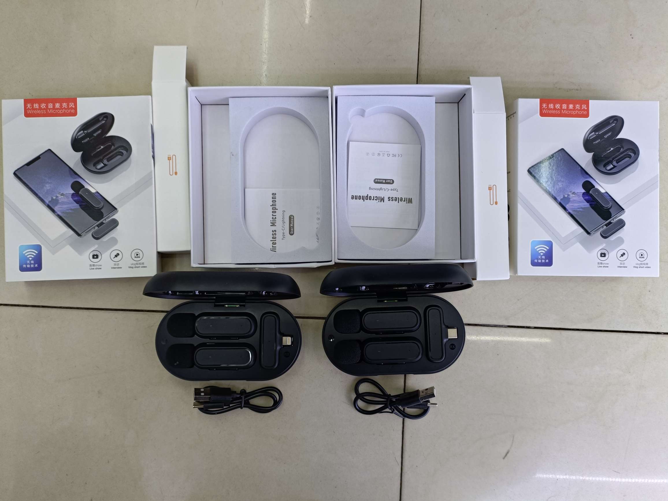 K61 cockpit one tow, two collar clip microphone rechargeable cockpit model
Apple interface /Type-C interface details Picture