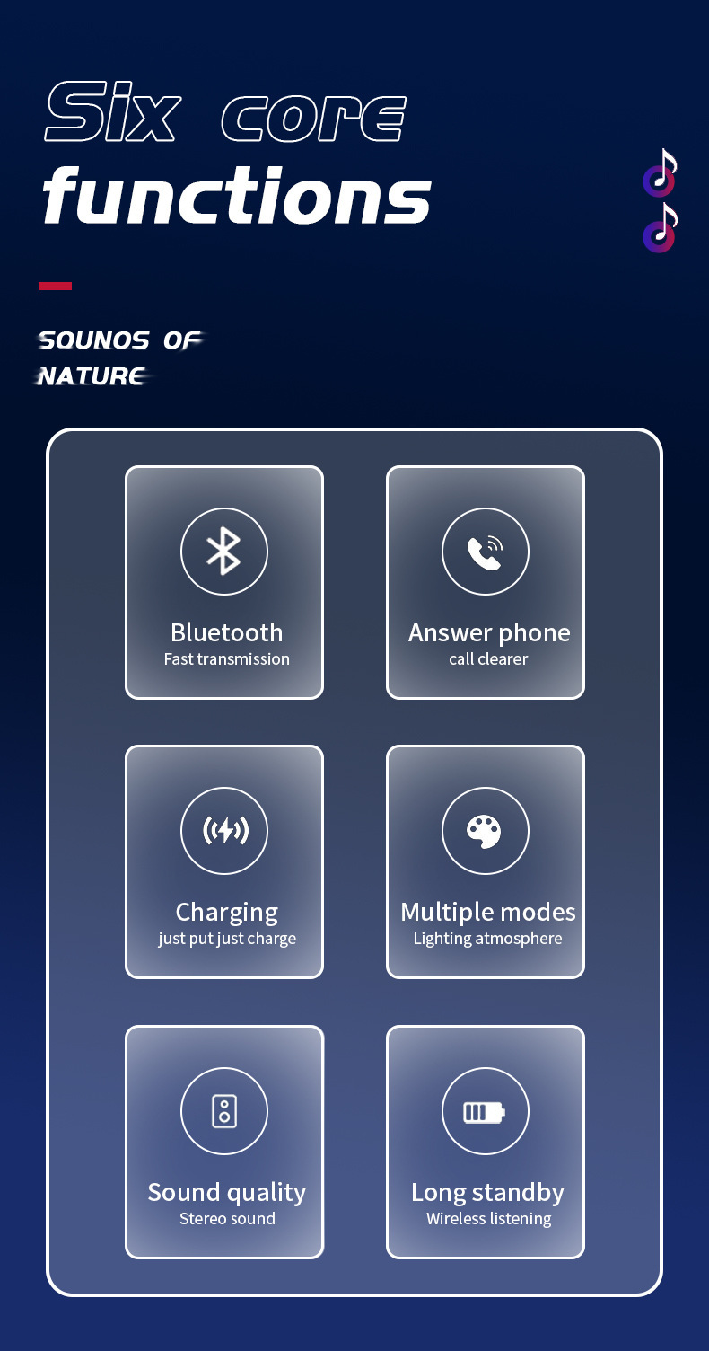 跨境智能氛围灯蓝牙音箱无线充电器床头氛围灯日出唤醒灯拾音灯大G音响详情4