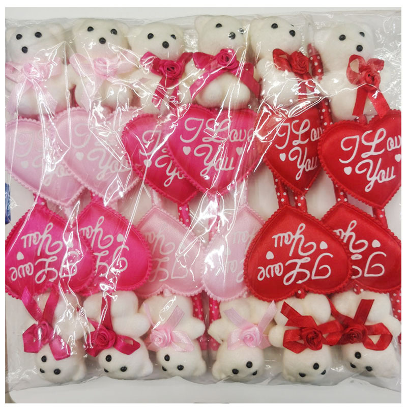 小熊婚纱笔签到笔love笔爱心笔红色爱心笔圆珠笔毛绒笔可爱笔适合送礼