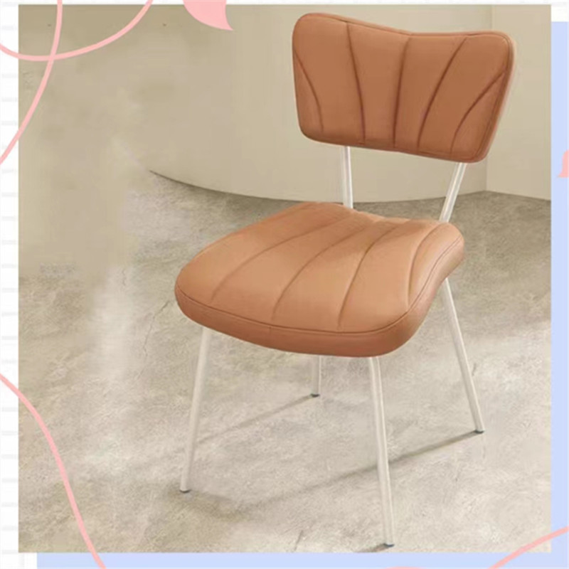Lv Character Furniture - Nordic Dining Chair Home Back Light Luxury Dining Table Chair Advanced Sense Of Modern Simple Hotel Stool Restaurant Iron Chair Item Picture