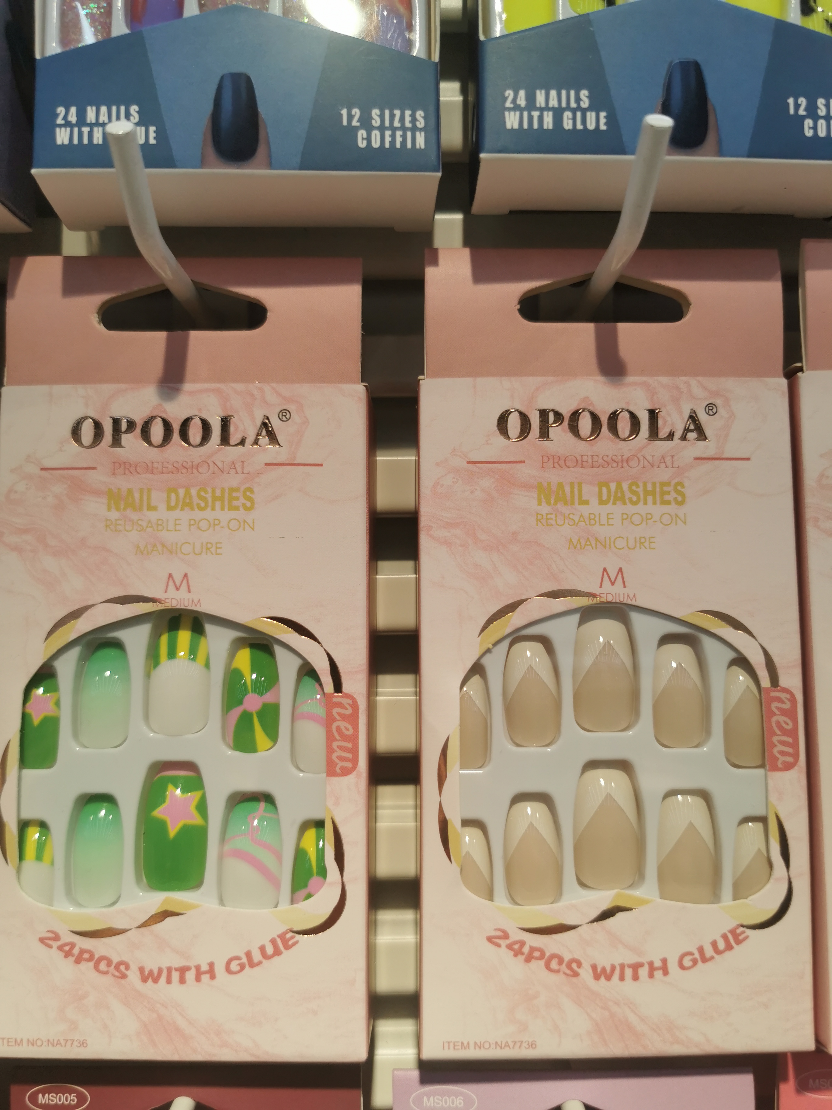 Na7736 Factory Direct Sales Color Short Nail 24 Removable Wear Nail Art
