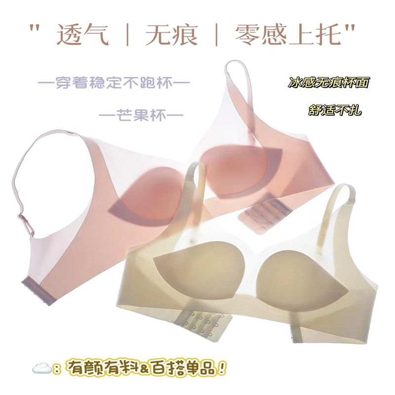 Summer's New Ultra-Thin, Skinless, Trackless, Underwire Underwear Skin-Friendly, Comfortable, Close-In Breast Bra