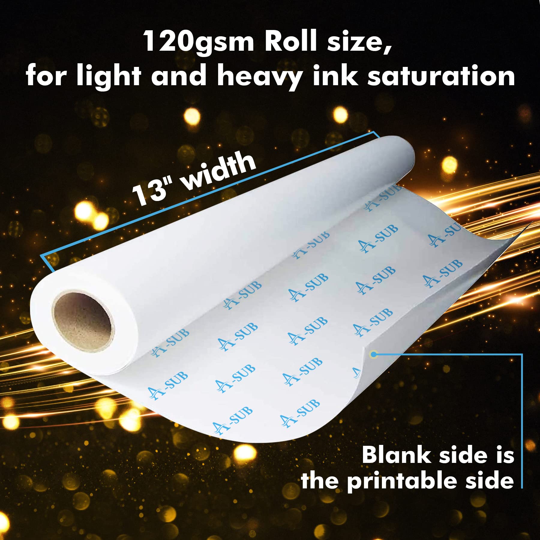 A-SUB 卷筒速干热升华纸120克13Inch*110Feet热升华纸详情2