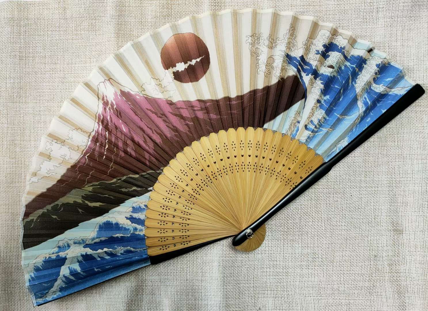 Ladies Matte Lacquer Silk Folding Fan Chinese Style Folding Fan Japanese Folding Fan Summer Hanfu Cheongsam And Wind Gift Dance Fan full figure