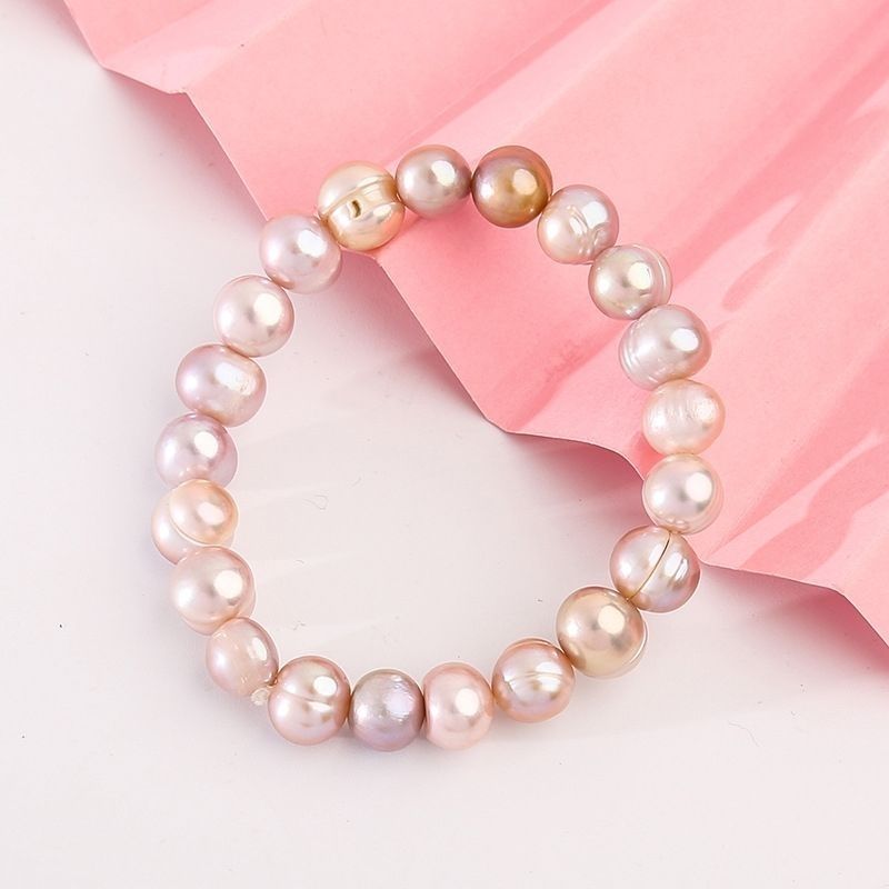 Authentic Natural Pearl Bracelet 7-8M Near Round White Freshwater Pearl Simple Gift For Mother Girlfriend Valentine's Day Jewelry Wholesale Real Pearls Specification drawing