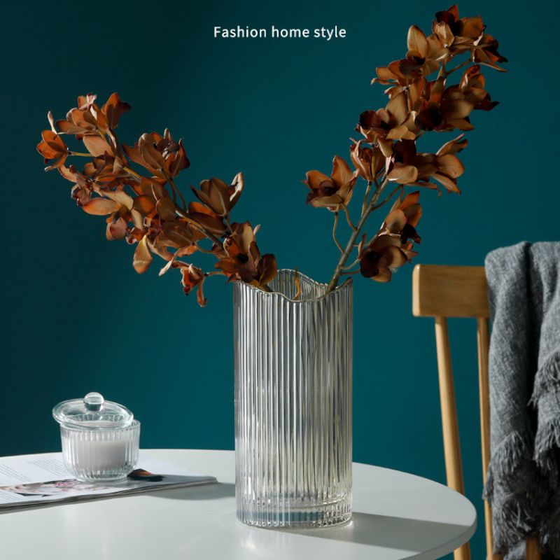 2023 New style Yuxing thickened transparent glass vase, European-style hydroponic flower home, office and hotel decoration, living room glass vase factory direct sales and wholesale details Picture