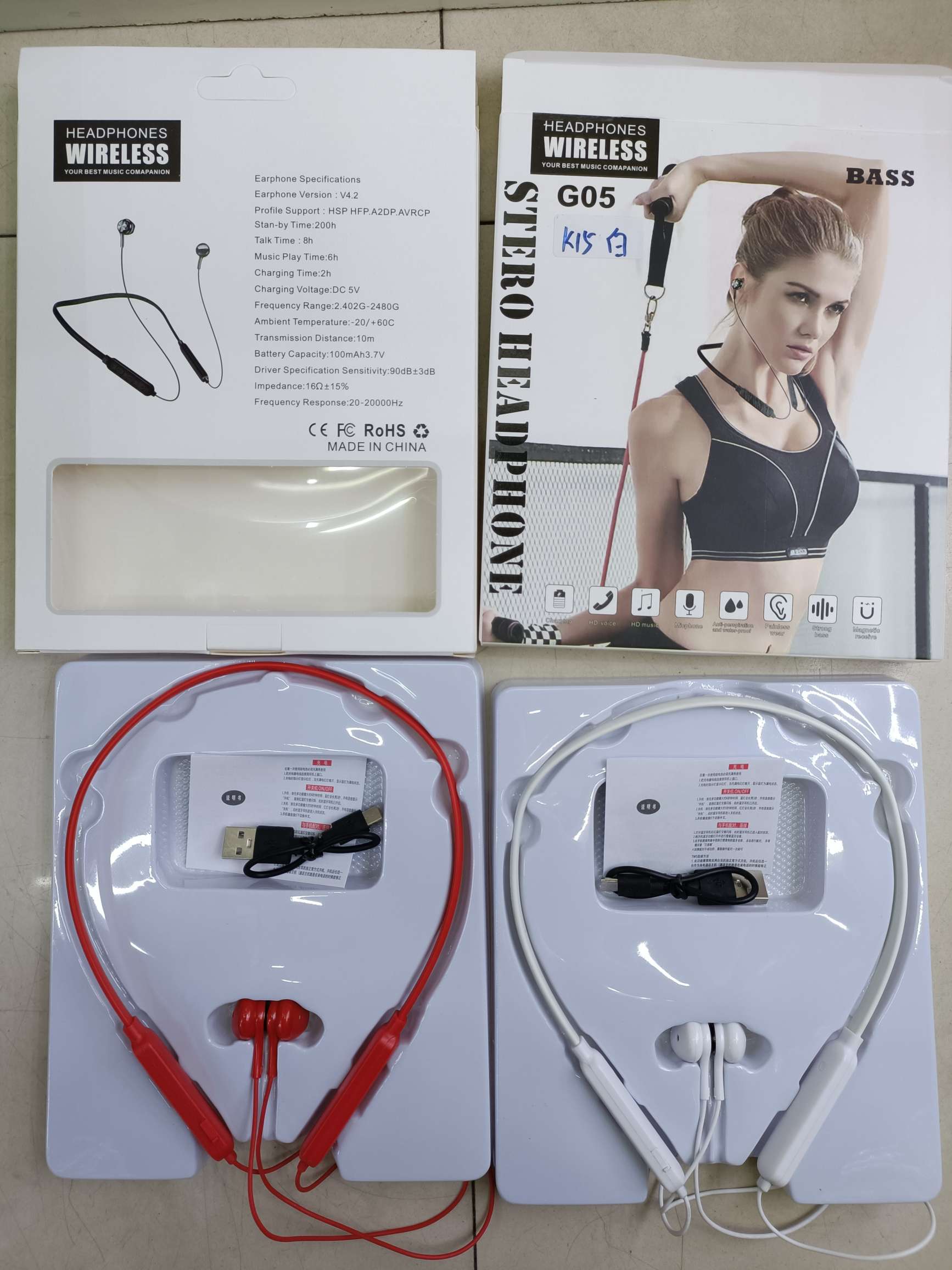 K15 Neck Sports Bluetooth headphone magnetic earphone buckle