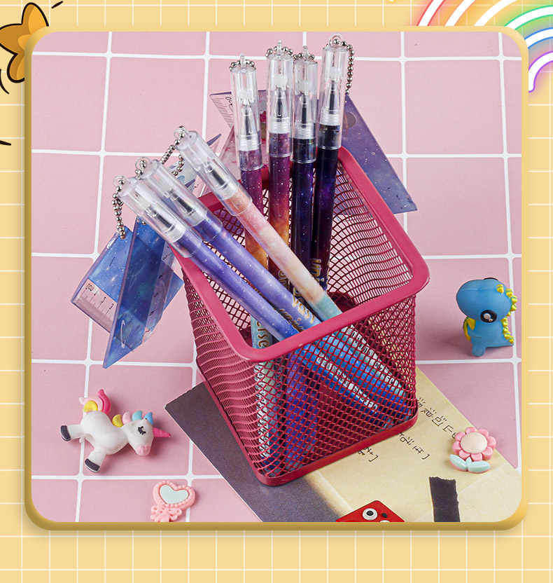 Nuevo diseño de papelería creativa regla de cadena colgante estudiante escritura pen negro firma pen niños escritura escritura pen pic 7