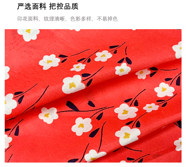 Retro floral print polyester plain printed fabric for shirts, accessories, bags, shoes, hats, toys, clothing and chemical fiber fabrics pic 5