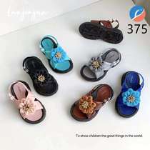 2023 summer new student girls' sandals Soft soles for children medium and large children non-slip soft soles for baby children fashion sandals