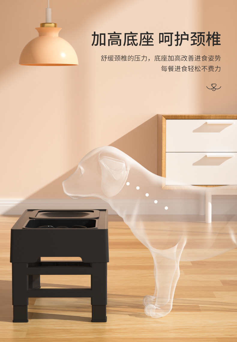 宠物碗不锈钢碗折叠多功能狗狗食盆猫咪水碗高架狗碗双碗宠物用品详情8