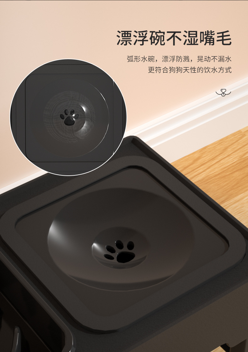 宠物碗不锈钢碗折叠多功能狗狗食盆猫咪水碗高架狗碗双碗宠物用品详情5