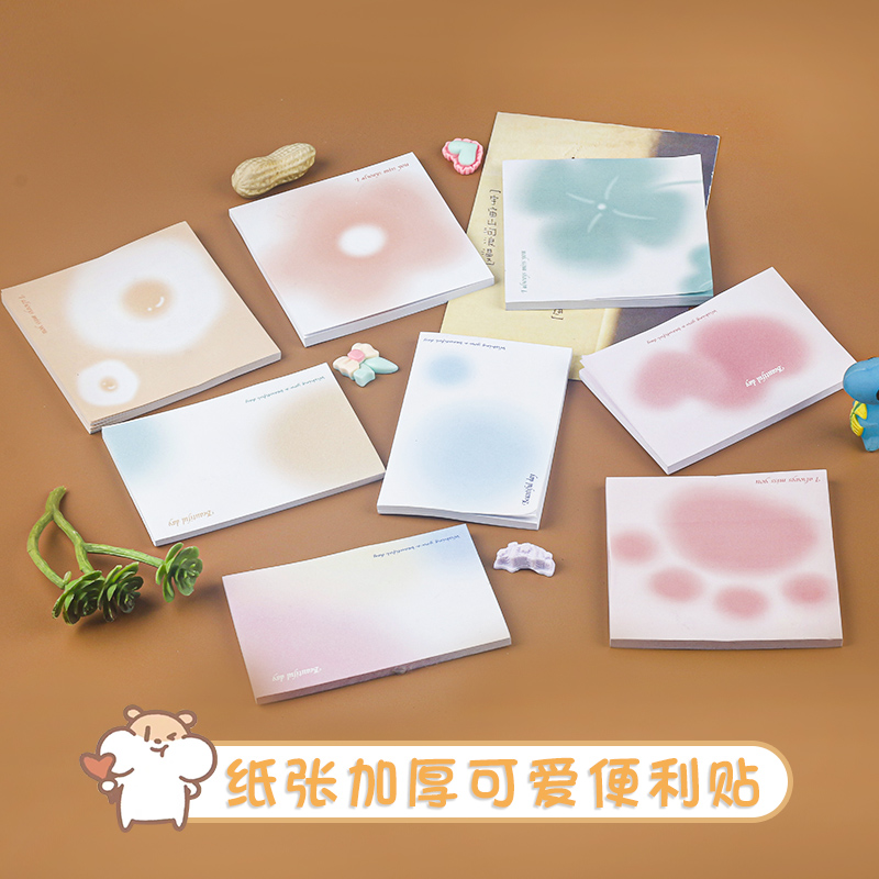 Cute note book small delicate learning label can be torn adhesive strong thickened paper small stickers message full figure