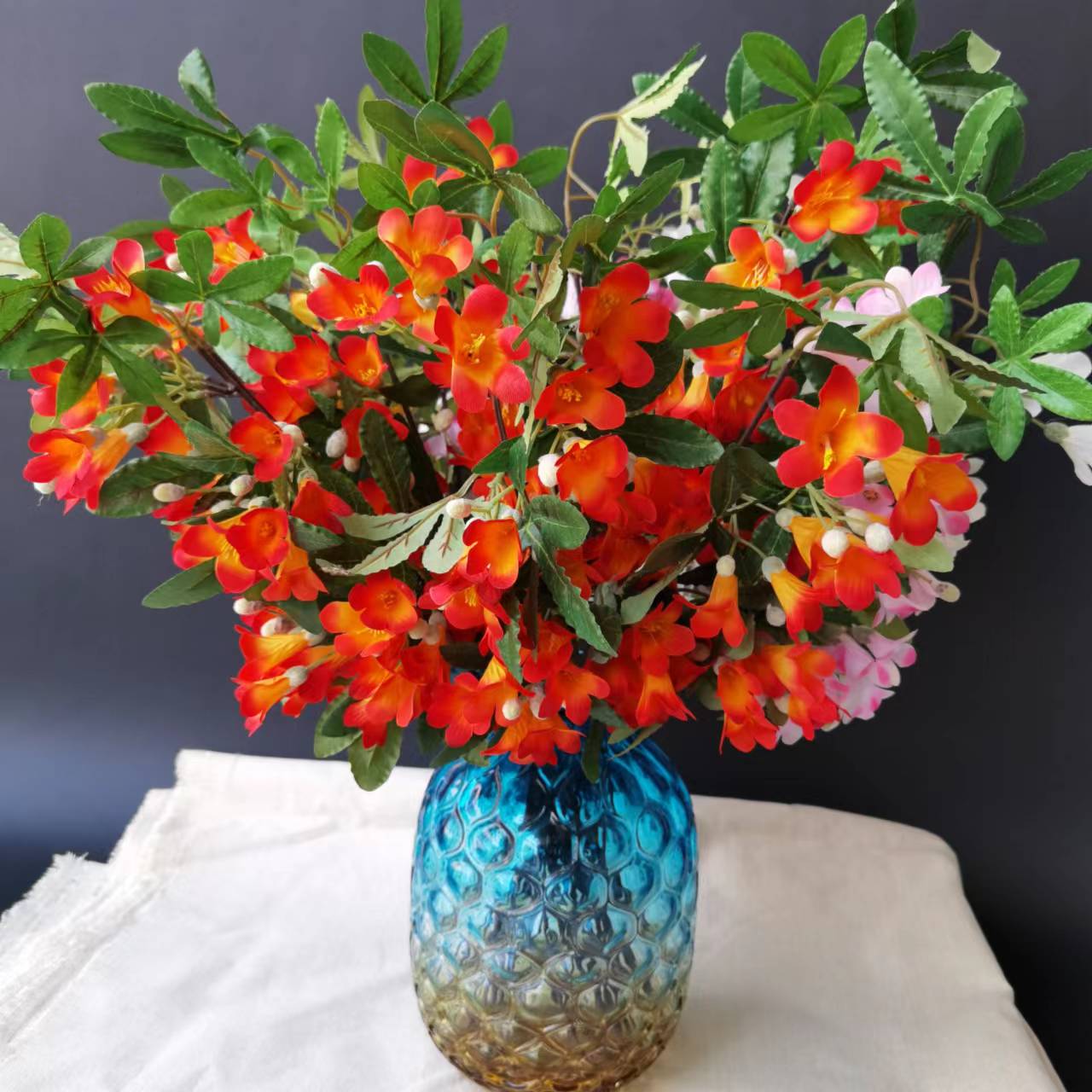 Rio De Janeiro simulación floral boda simulación floral de gama alta lingba tamarin flor falsa casa arreglos florales juegos florales simulación floral pic 1