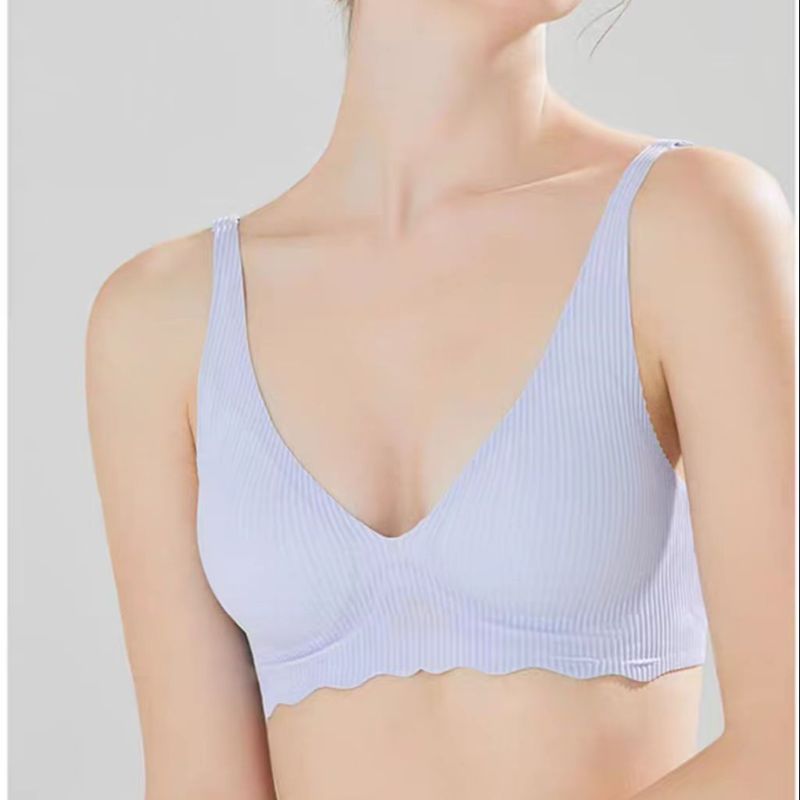 Dreamy red and pink seamless lingerie, women's small breast gathering, thin soft-supported bra, sexy underwire bra Specification image