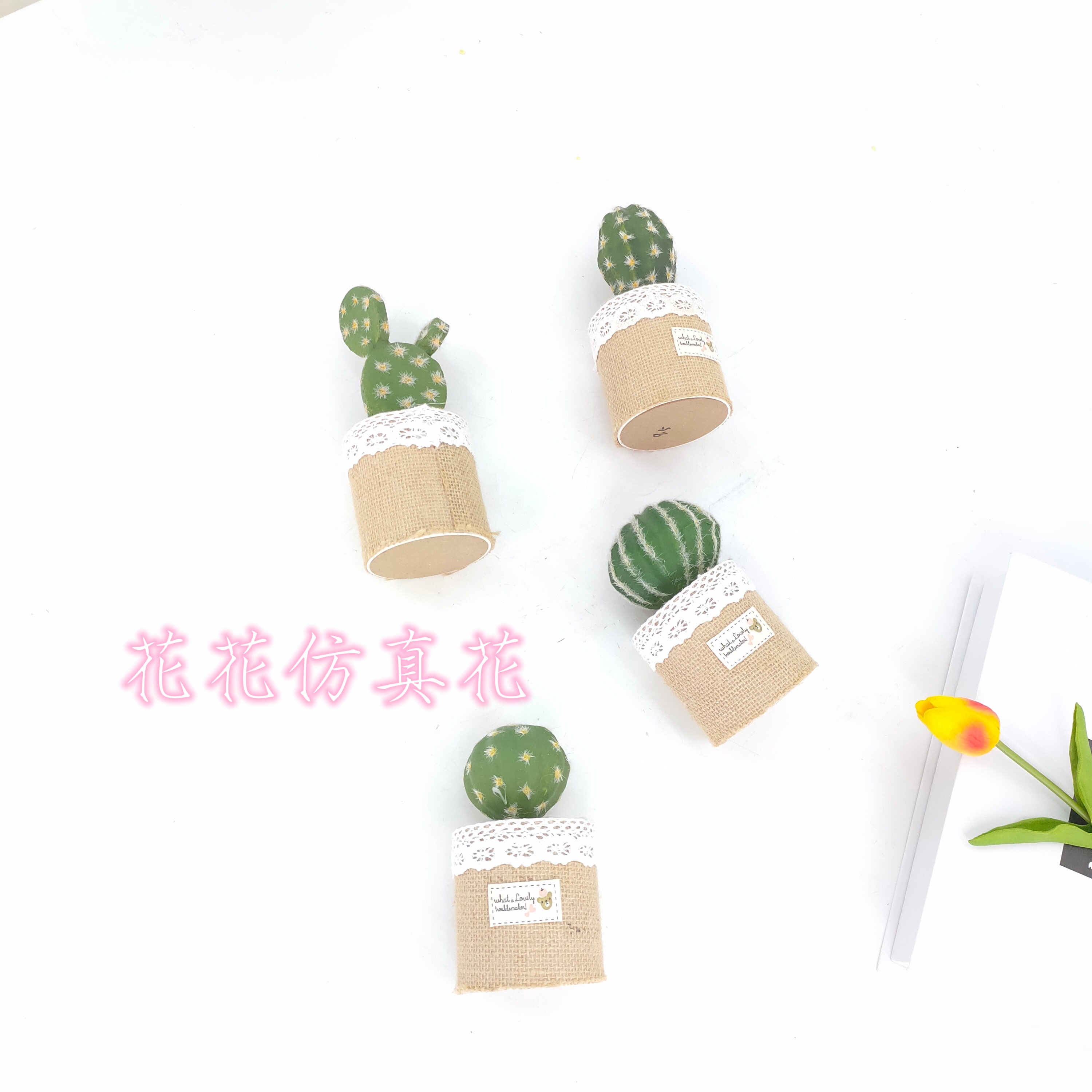 仿真花假花盆景麻绳盆多款仙人掌生活用品摆件装饰品详情5