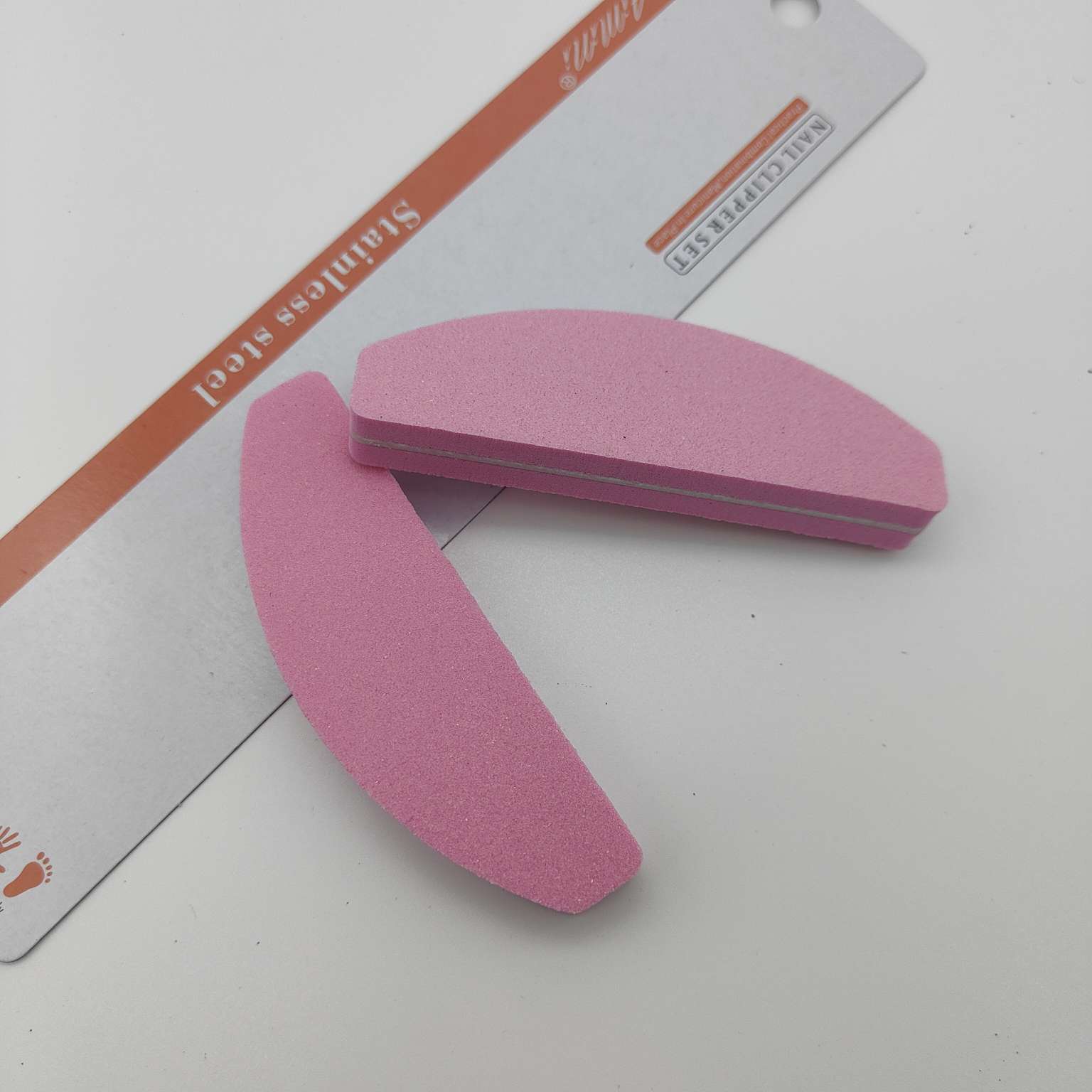 AMN-CC026#2pcs Sponge nail file 26414 Sendri Makeup Tools Nail tools Semi-round sponge file
