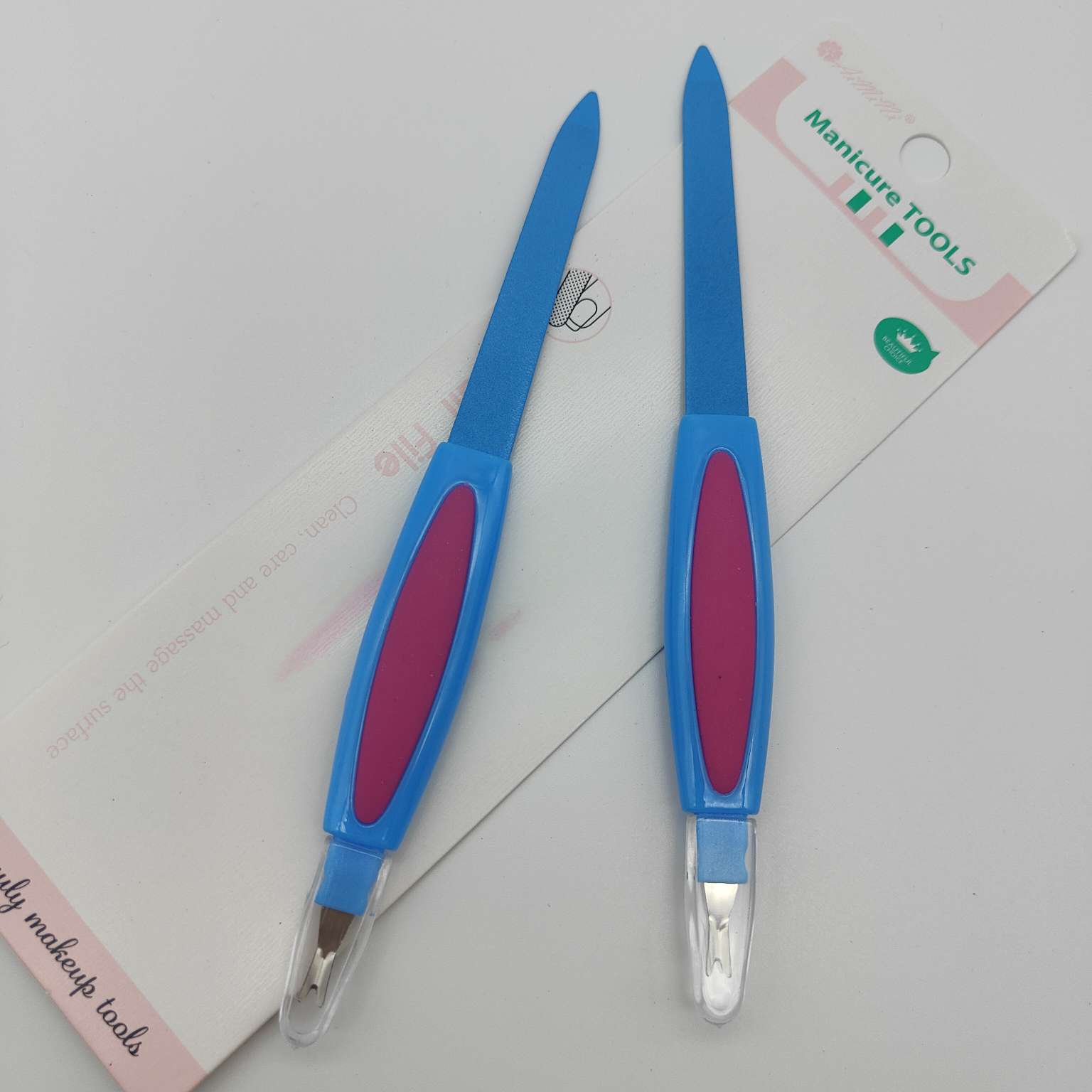 AMN-CC007#2 double nail files with dead skin fork nail tools 26414 Senderi makeup tools