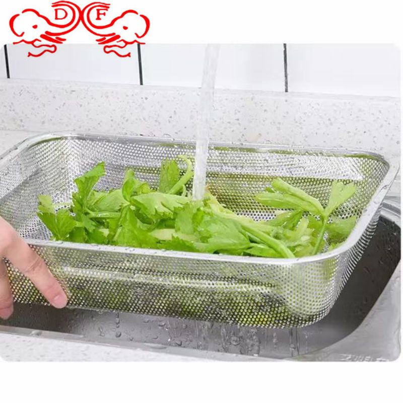 DF99646 stainless steel fruit basket, kitchen draining net basket, knife and fork storage box, storage draining square basket, disinfection cabinet, chopstick basket, DF Trading house pic 1