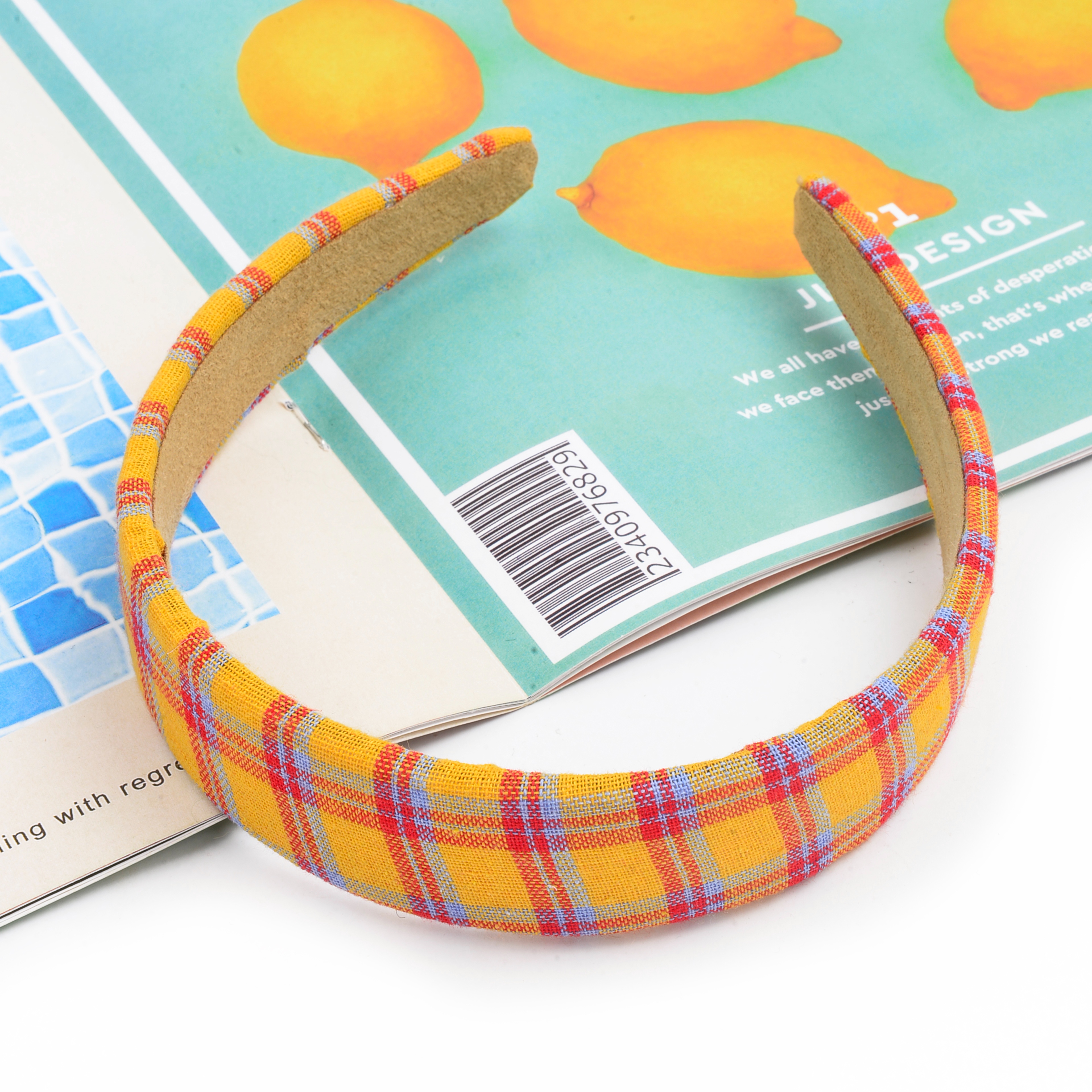 Retro BM style girl checkered hair band, simple and versatile, school headband, hair clip for going out, Japanese and Korean hair accessories pic 6