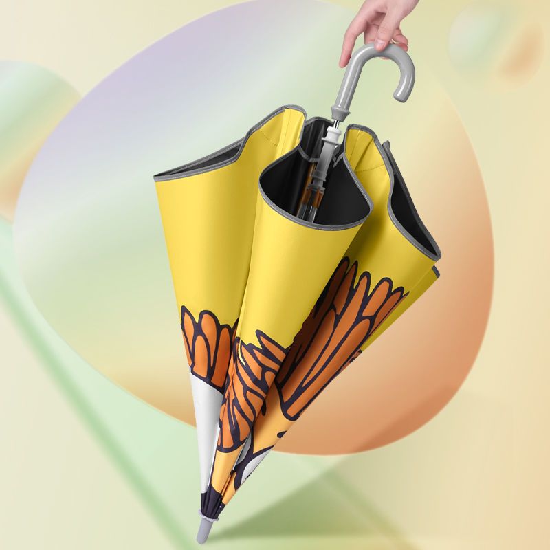 狮子儿童雨伞自动折叠晴雨伞防紫外线可爱涂鸦安全防回弹小学生卡通伞