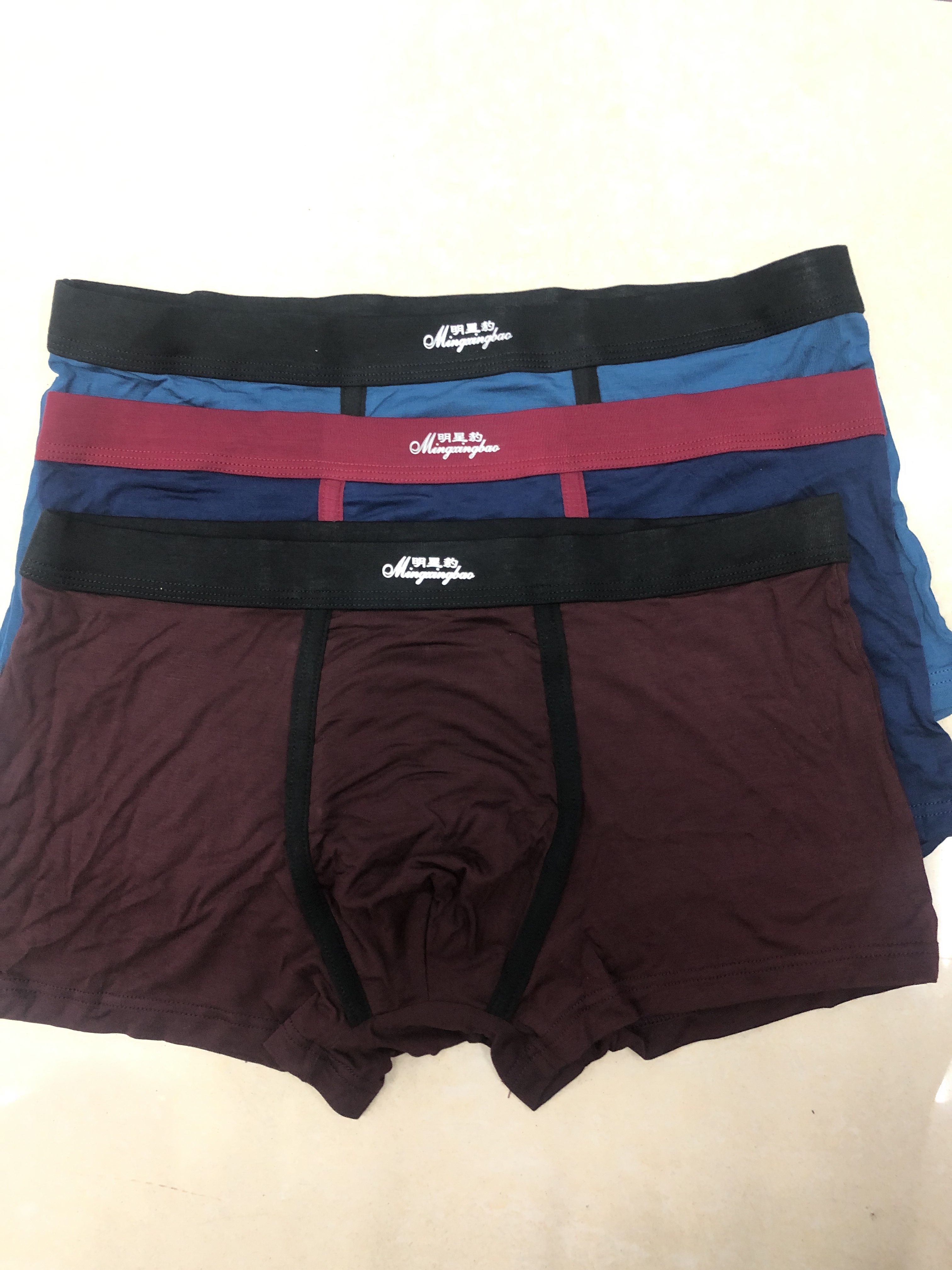 Men's Underwear Pure Cotton Flat Corner Anti-Bacterial Pure Cotton Crotch Seamless Cotton Fabric Mid-Waist Comfortable Boxers 49