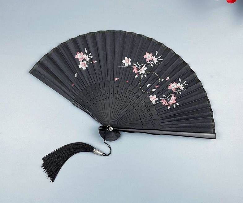 15Cm Women's Folding Fan Silk Folding Fan Japanese Folding Fan Summer Hanfu Cheongsam And Wind Children Folding Fan Gift Folding Fan Dance Folding Fan details Picture