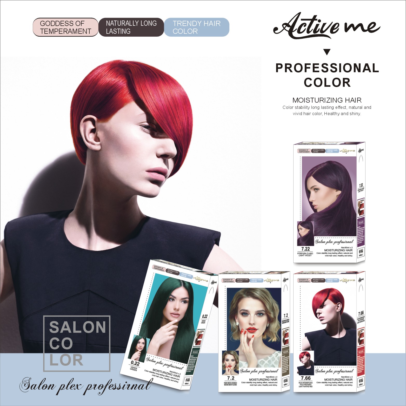 Foreign trade hair dye export hair dye cross-border hair dye cream hair dye water ACTIVE ME hair dye cream
