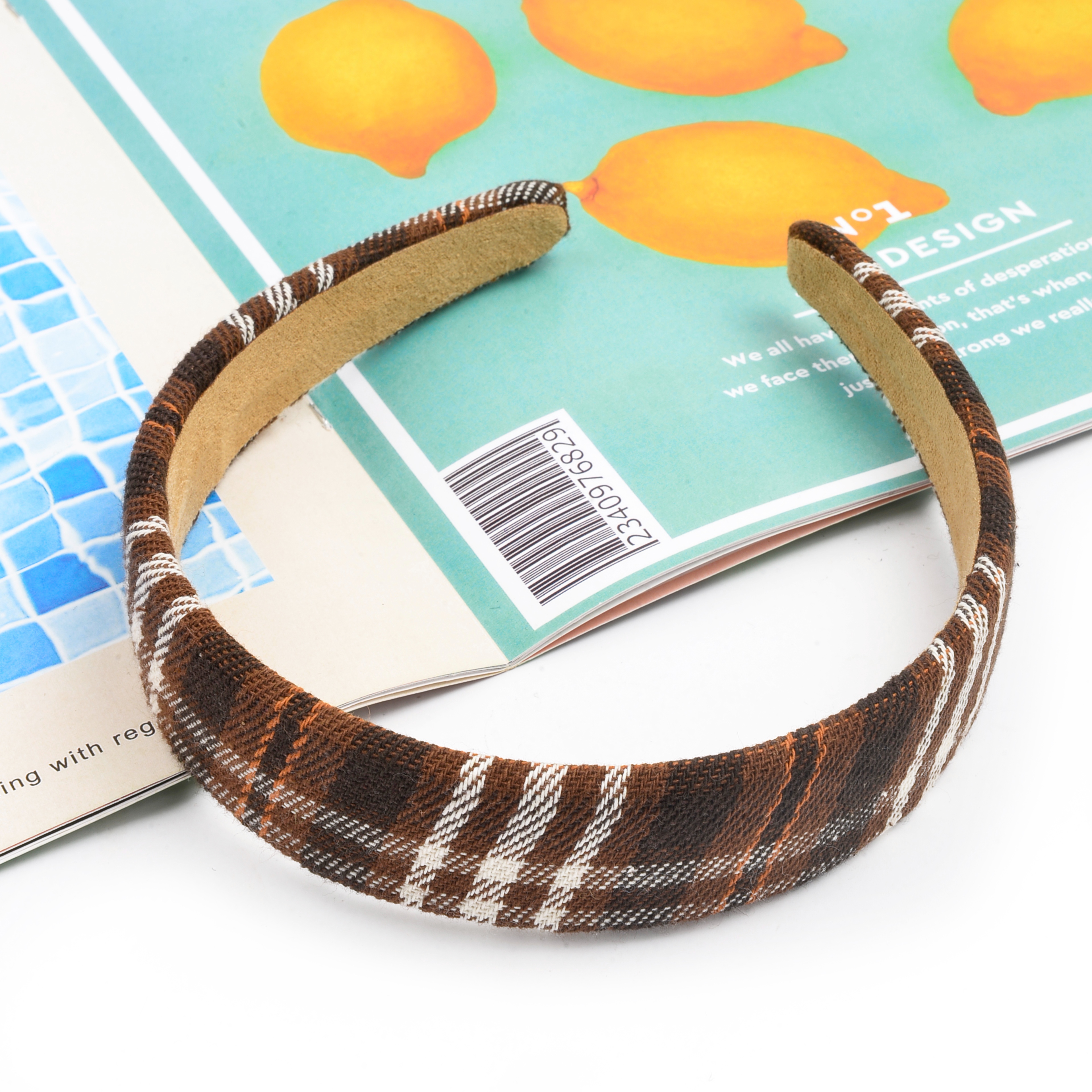 Retro BM style girl checkered hair band, simple and versatile, school headband, hair clip for going out, Japanese and Korean hair accessories pic 9