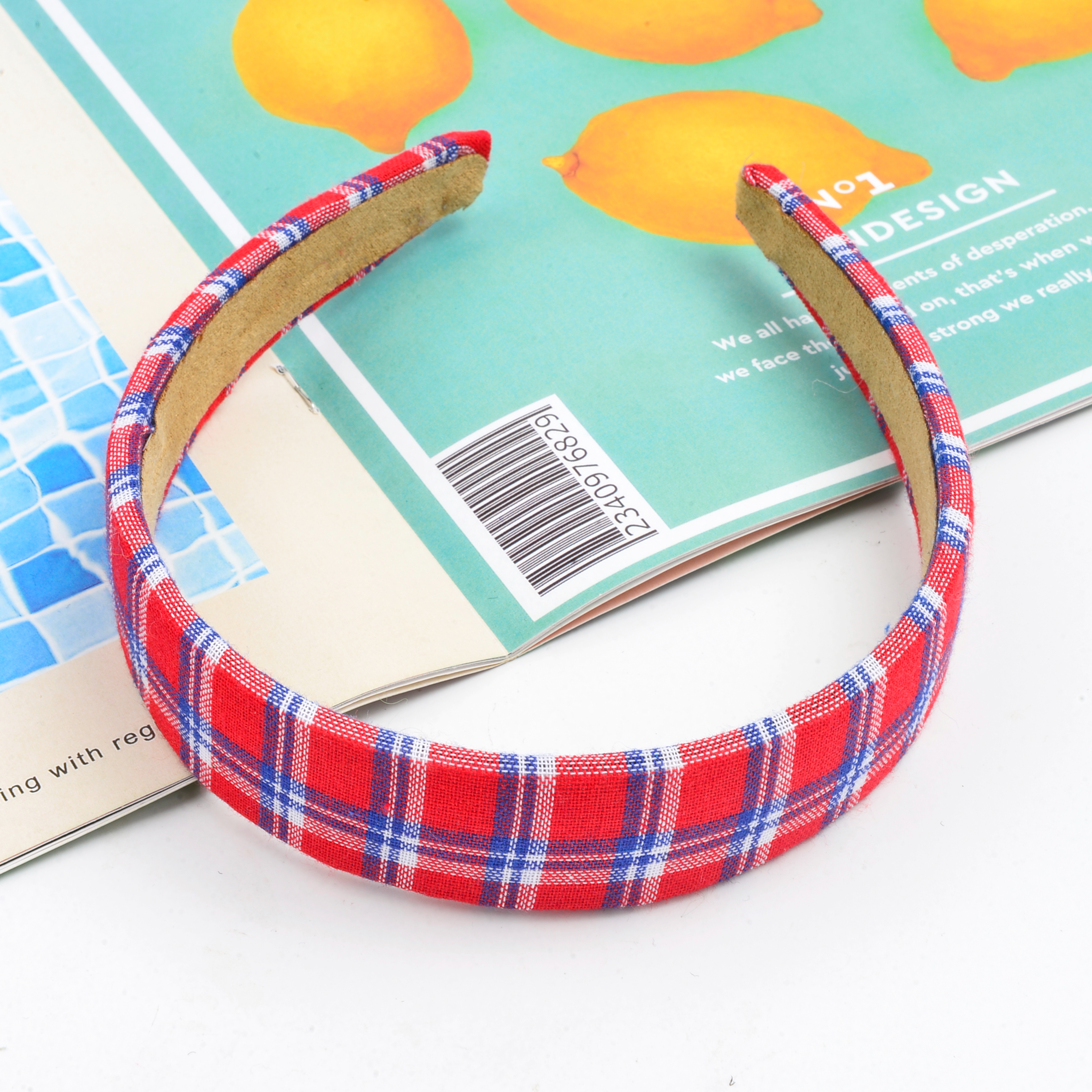 Retro BM style girl checkered hair band, simple and versatile, school headband, hair clip for going out, Japanese and Korean hair accessories pic 7