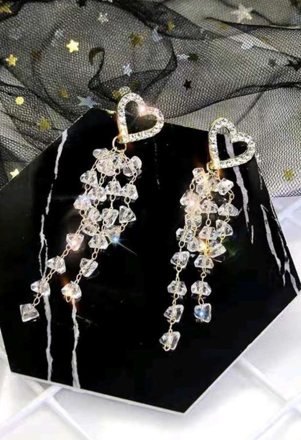 Yu Na Accessory A56 Bohemian folk style retro court style fringe earrings. thumbnail