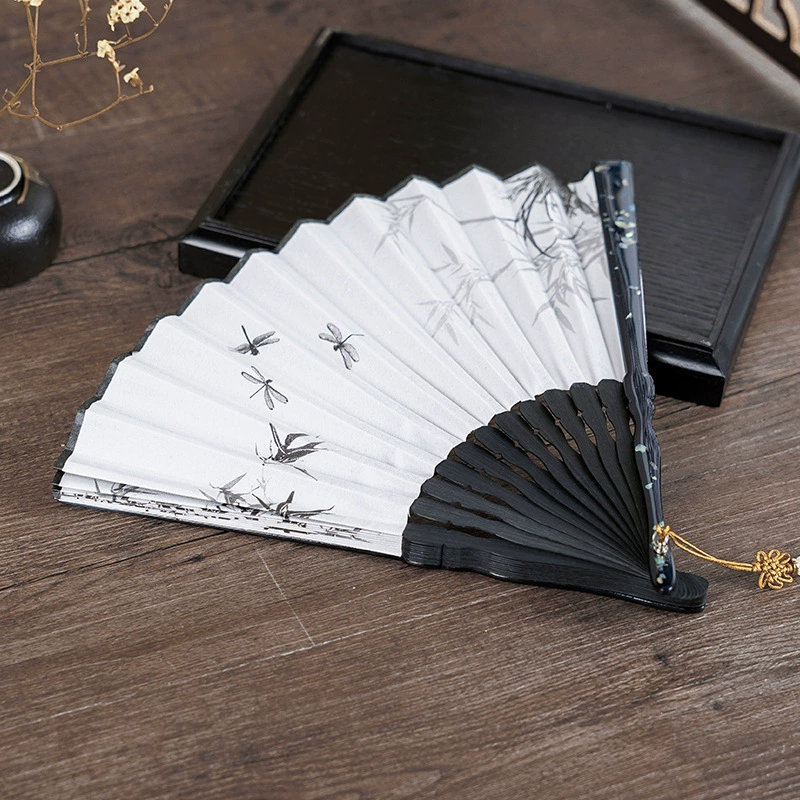 7 Inch High-End Women's Folding Fan Men's Folding Fan Chinese Style Folding Fan Summer Luxury Gift Folding Fan Dance Folding Fan Manual Folding Fan Traditional Craft Folding Fan Item Picture