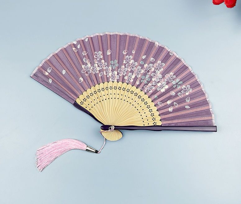 15Cm Women's Folding Fan Silk Folding Fan Japanese Folding Fan Summer Hanfu Cheongsam And Wind Children Folding Fan Gift Folding Fan Dance Folding Fan
