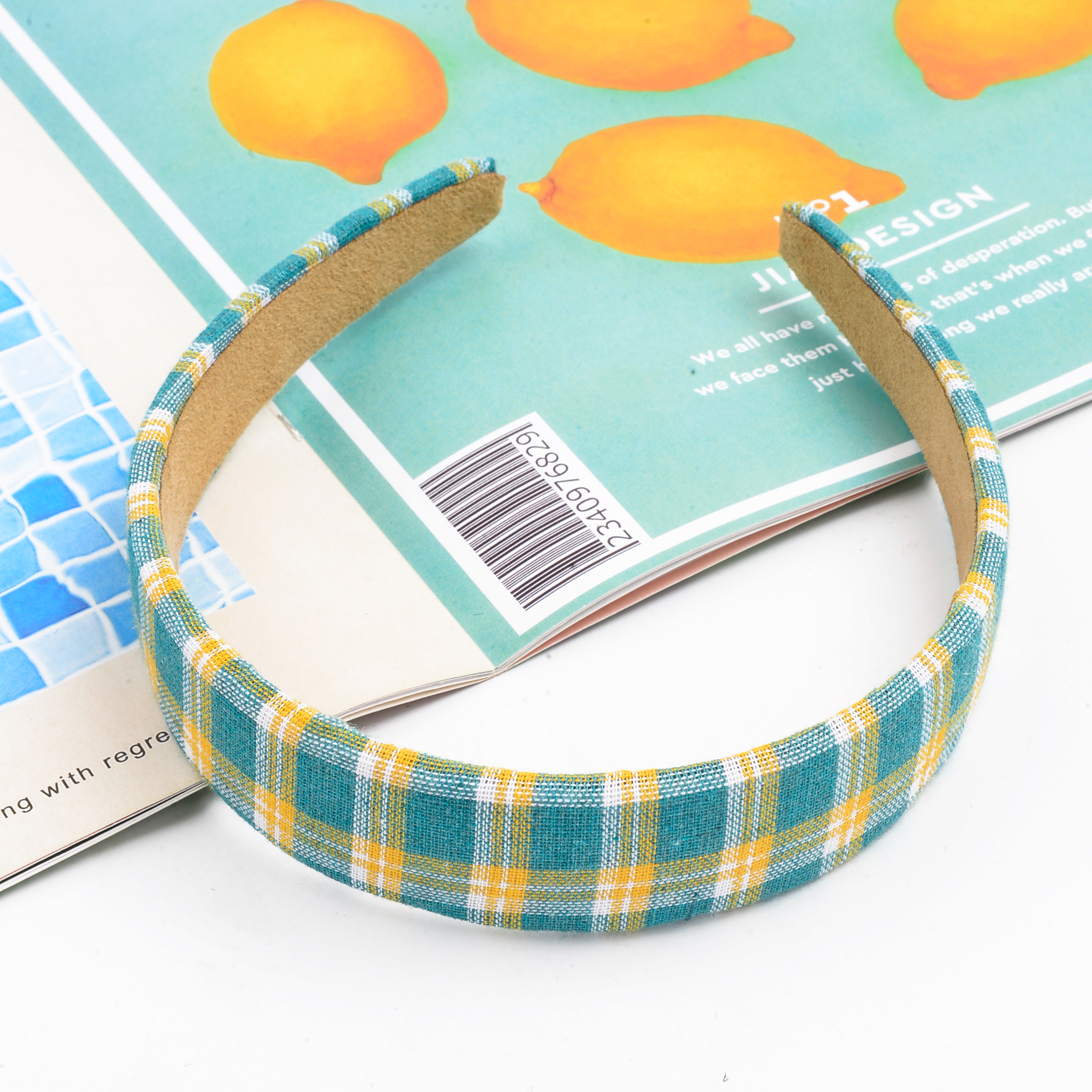 Retro BM style girl checkered hair band, simple and versatile, school headband, hair clip for going out, Japanese and Korean hair accessories pic 8
