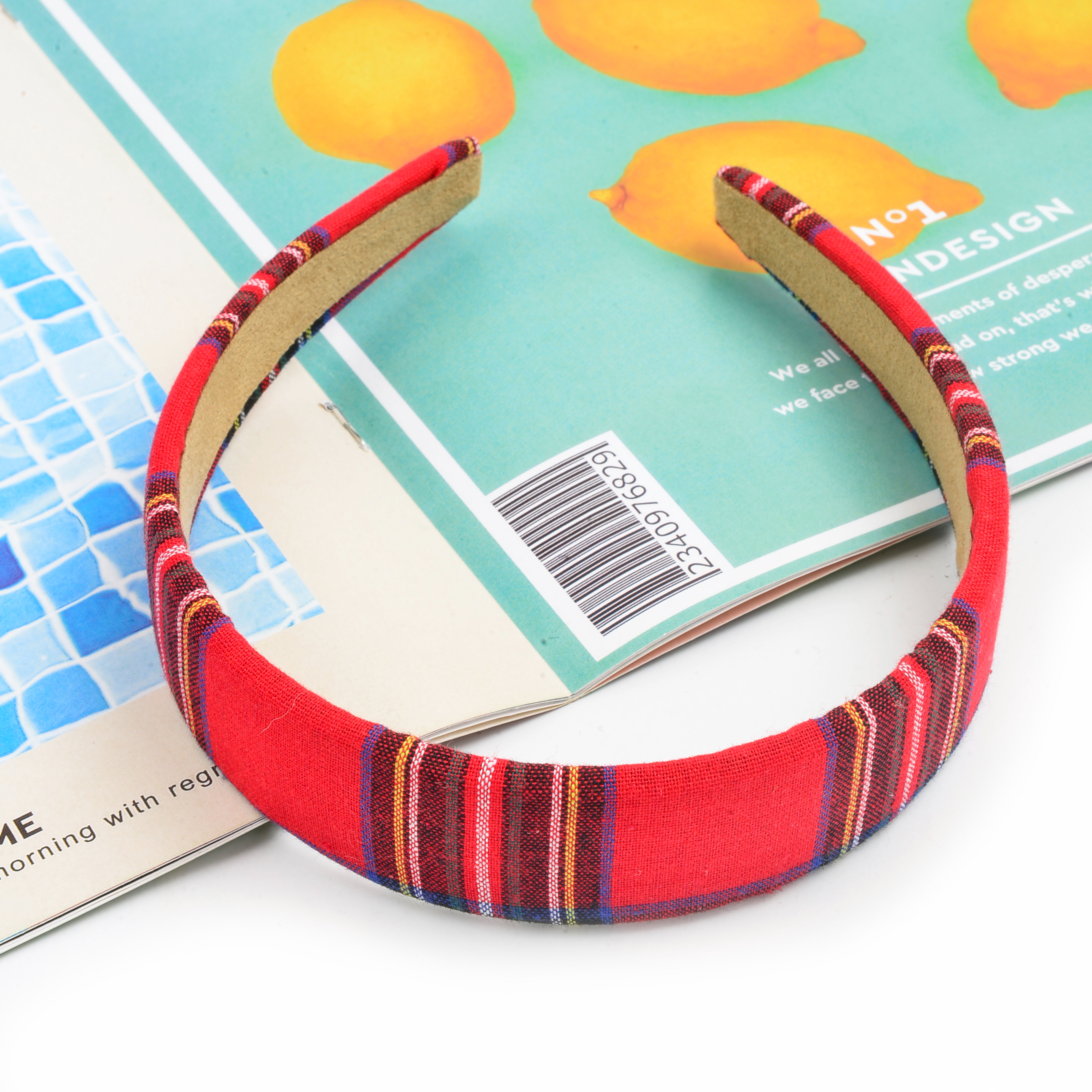 Retro BM style girl checkered hair band, simple and versatile, school headband, hair clip for going out, Japanese and Korean hair accessories pic 4