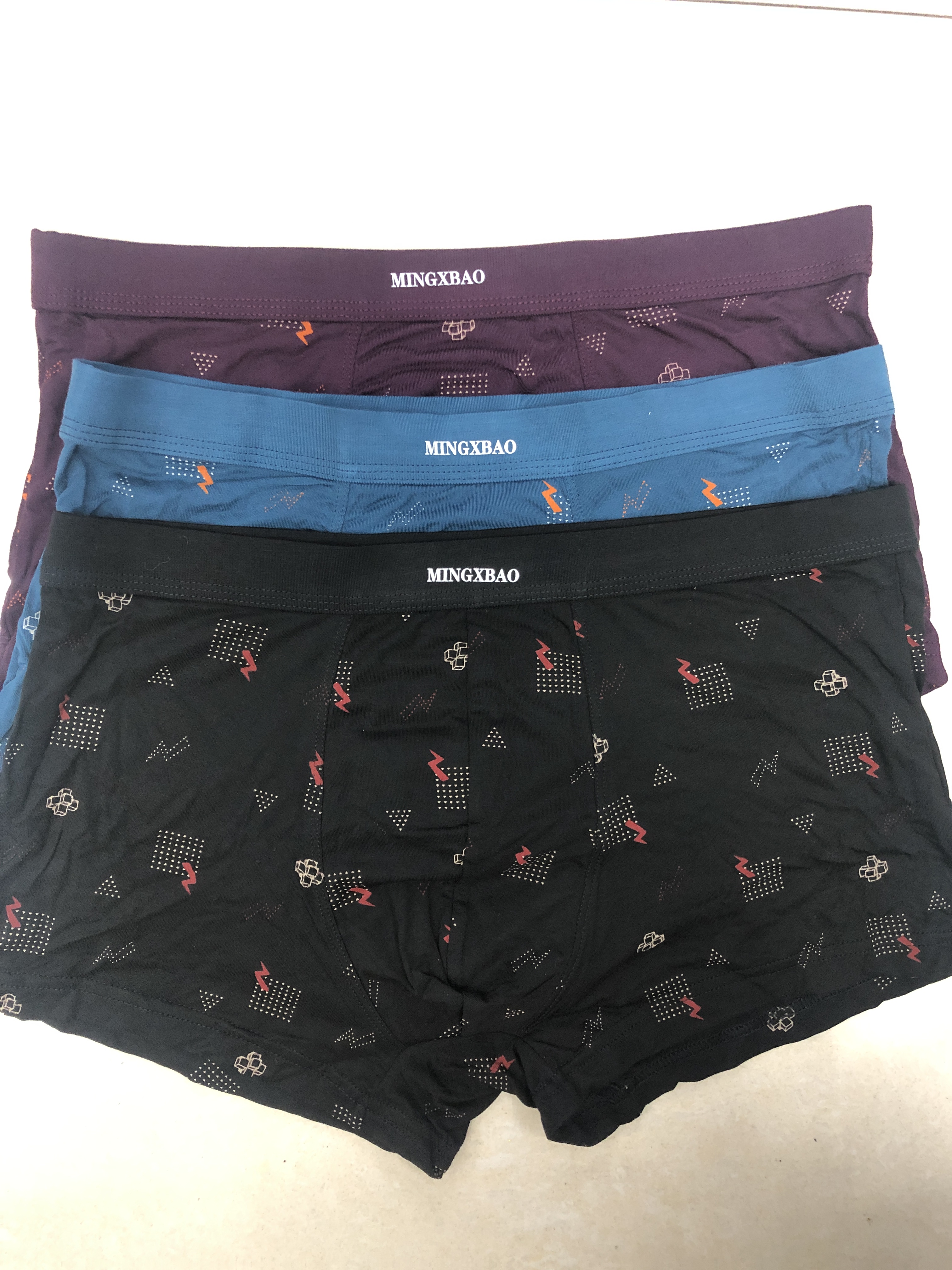Men's Underwear Pure Cotton Flat Corner Anti-Bacterial Pure Cotton Crotch Seamless Cotton Fabric Mid-Waist Comfortable Boxers 48
