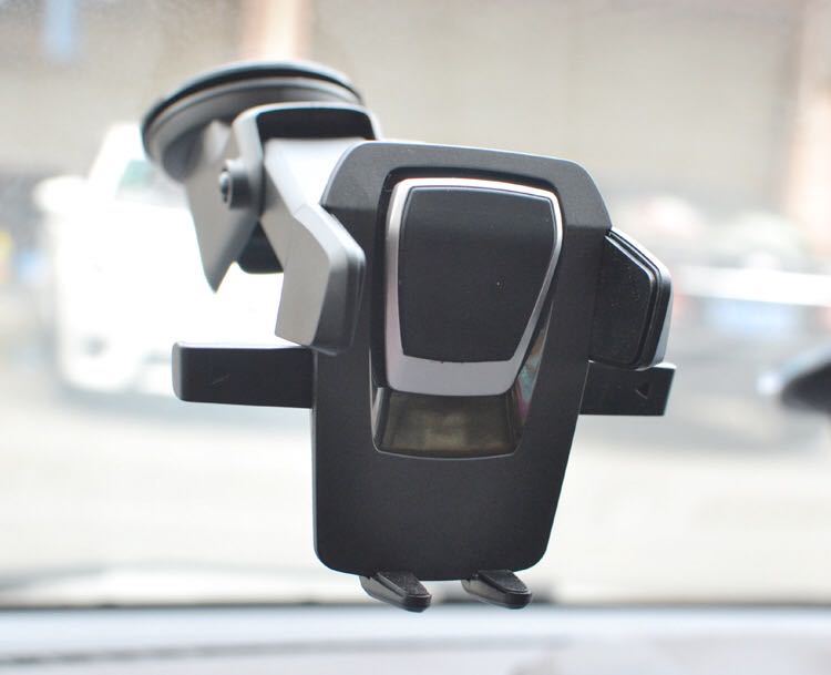 车载手机拉伸支架出风口汽车导航支架吸盘式仪表台自动锁伸缩支架详情12