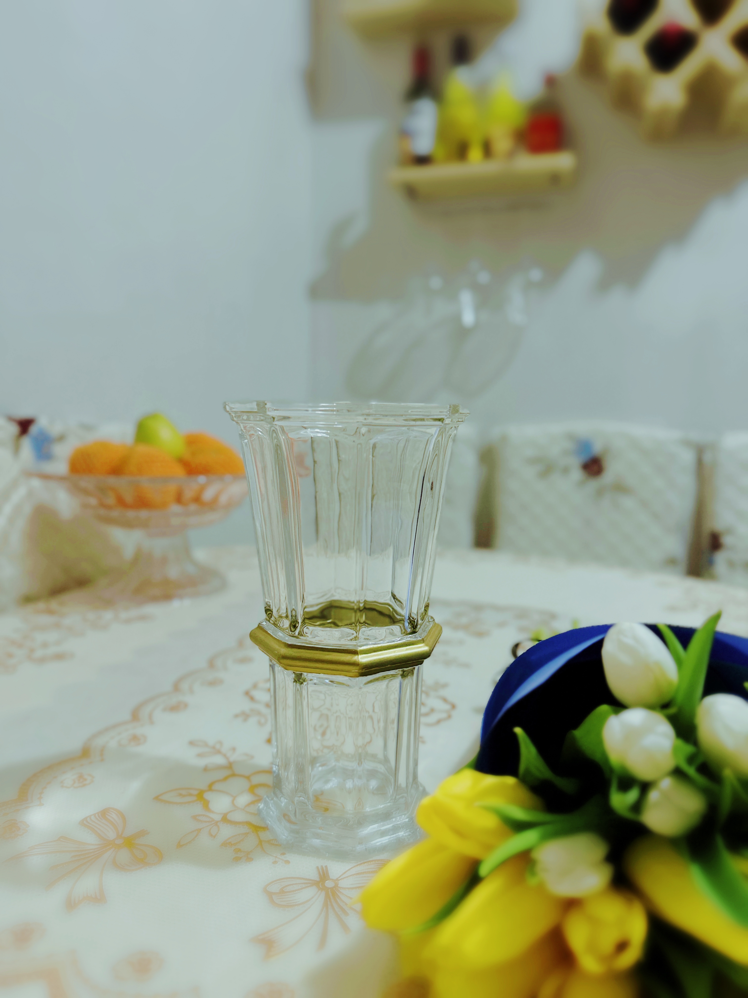 Creative And Simple Crystal Glass Vase, Water-Growing Flower Arrangement Glass Vase, Transparent Glass Living Room Decorative Item H230