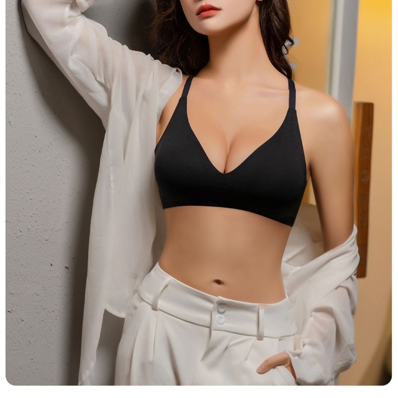 Dreamy red and pink, revealing back, U-shaped, beautiful back, outward-expanding bra, small breasts gathered together to show a large look, lace-in, seamless bra details Picture