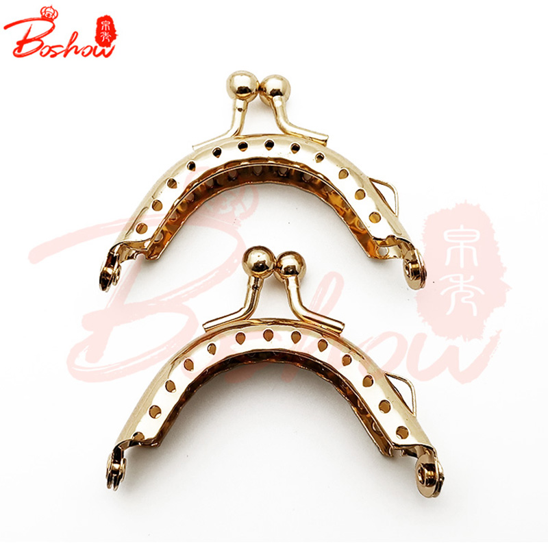 5.5cm半圆光面针孔普通头口金 DIY箱包配件批发细节图